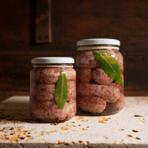 Salsicce sott'olio in vaso