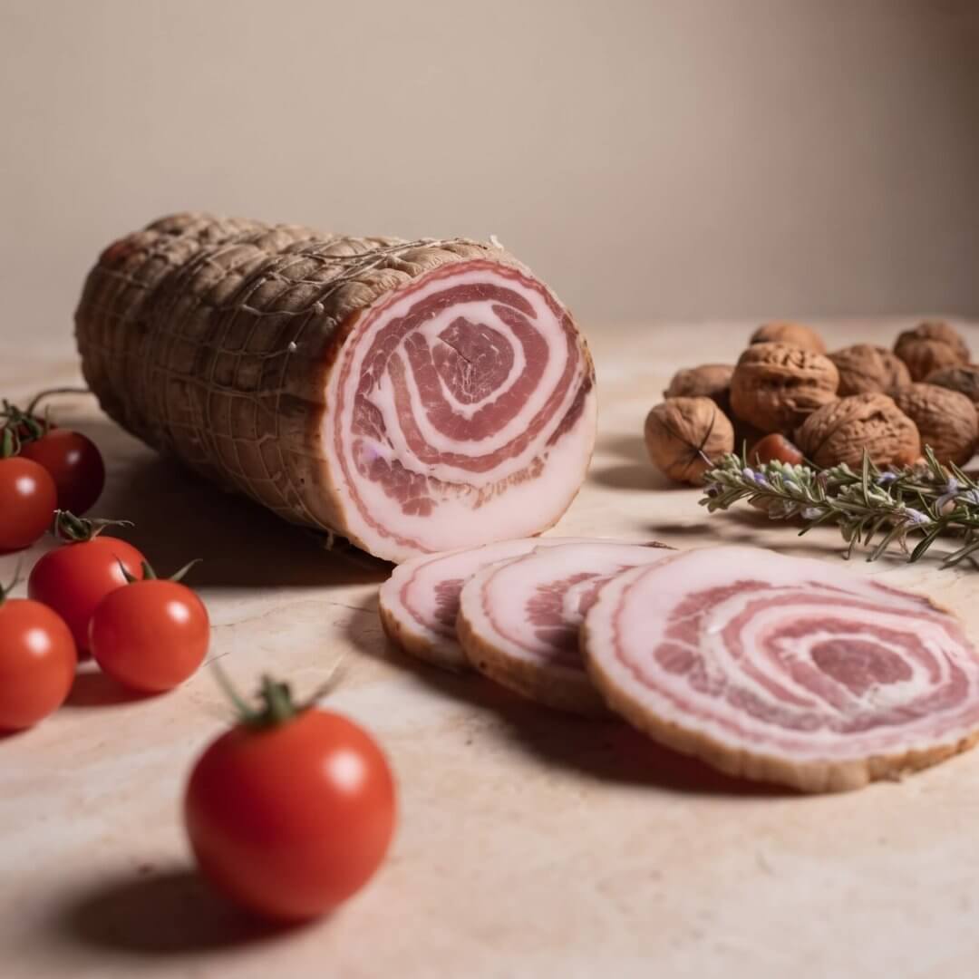 Pancetta arrotolata affumicata